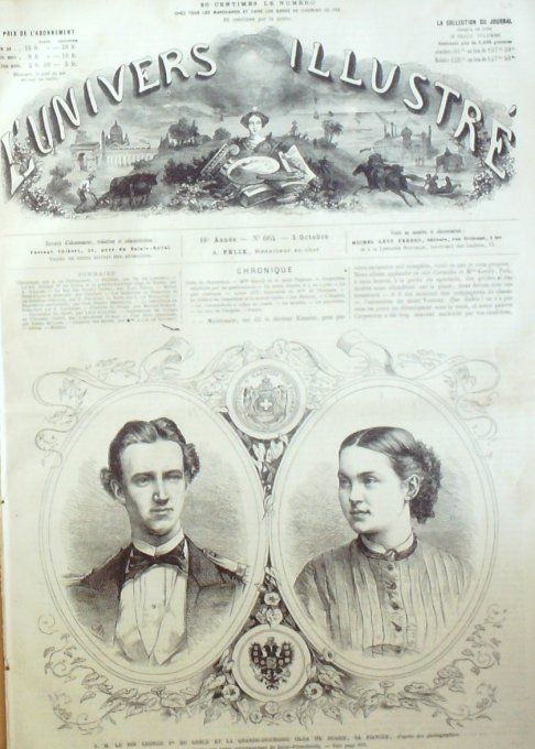 L'Univers illustré 1867 # 664 Sibérie types Allemagne BadeFrancfort Iran CaucaseKirghis OUrassa