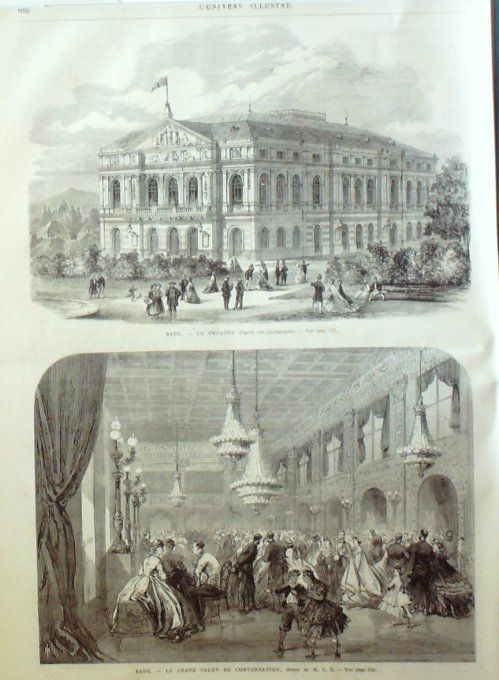 L'Univers illustré 1867 # 664 Sibérie types Allemagne BadeFrancfort Iran CaucaseKirghis OUrassa