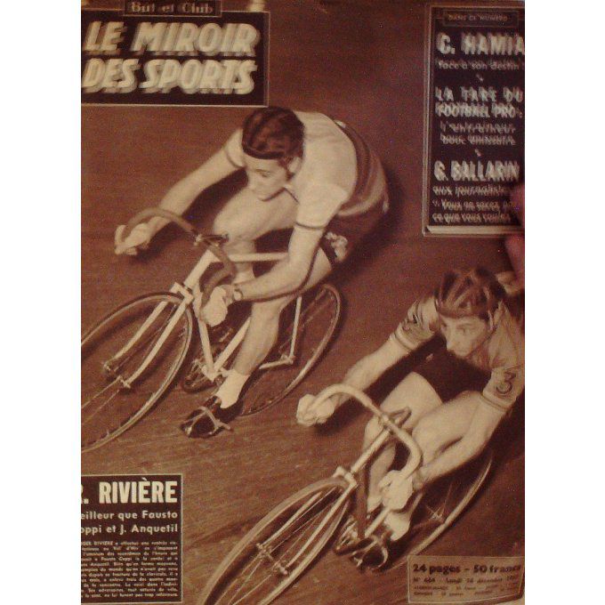 Miroir des Sports 1957 n° 664 16/12 FRANCE TCHEQUE ROUMANIE STEENBERGEN HAMIA CHICLET