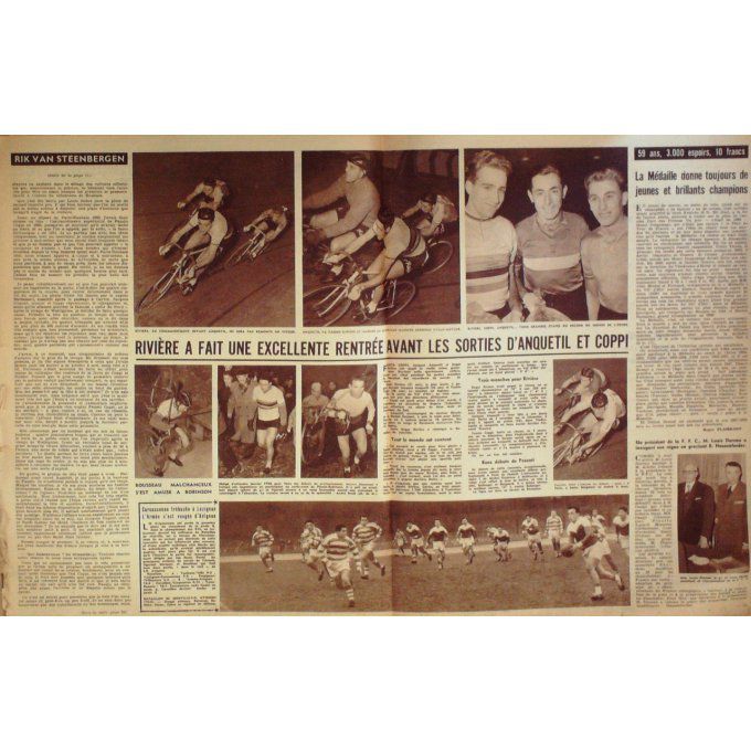Miroir Des Sports 1957 #  664 16 Déc France Tcheque Roumanie Steenbergen Hamia Chiclet