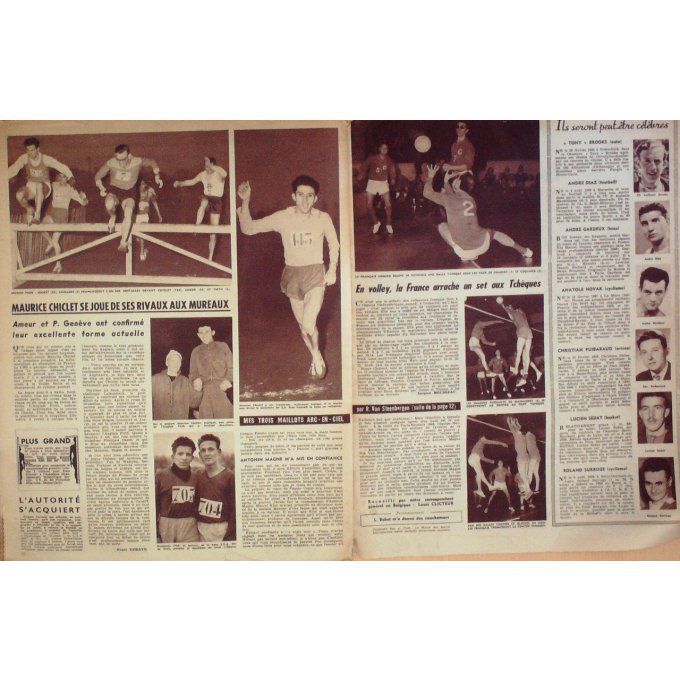 Miroir Des Sports 1957 #  664 16 Déc France Tcheque Roumanie Steenbergen Hamia Chiclet