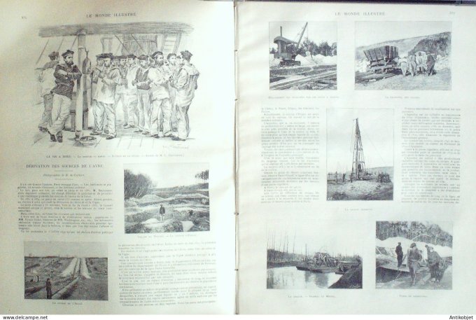 Le Monde illustré 1892 n°1835 Pau (64) Oscar II  roi Suède général Klapka