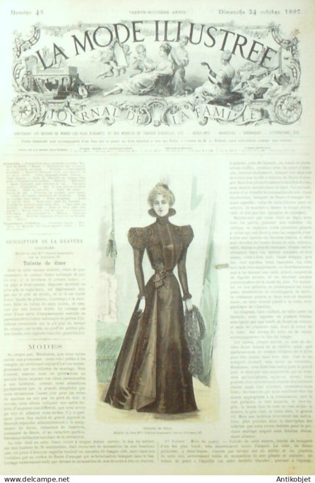 La Mode illustrée journal 1897 n° 43 Toilette de dîner