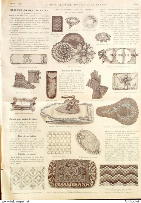 La Mode illustrée journal 1897 n° 43 Toilette de dîner