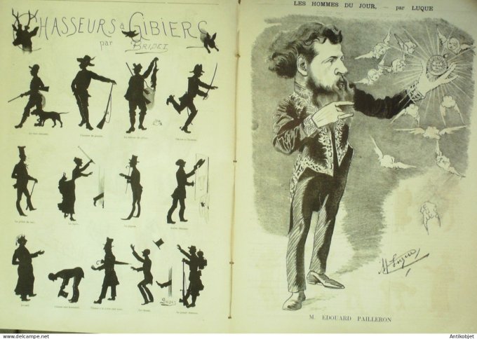 La Caricature 1884 #258 Colonel Ramolloff Draner Pailleron par Luque Gino gibiers