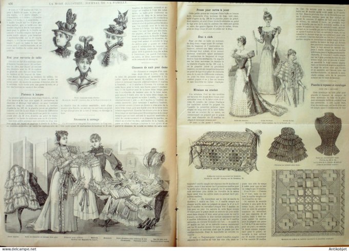 La Mode illustrée journal 1897 n° 43 Toilette de dîner