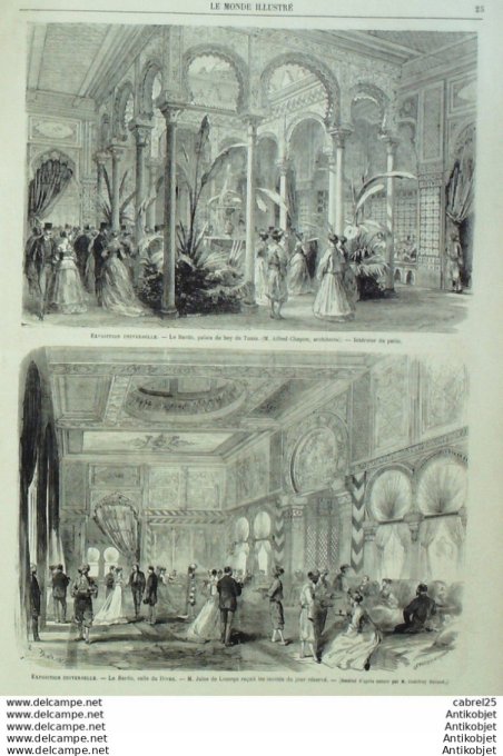 Le Monde illustré 1867 n°535 Cherbourg (50) Algérie Alger châtelard en Bauge (73) Le Havre (76) La H