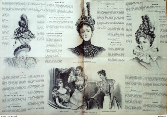 La Mode illustrée journal 1897 n° 43 Toilette de dîner