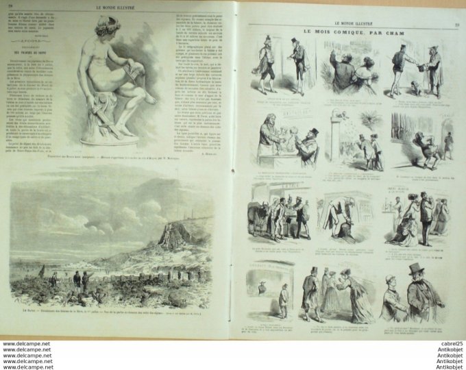Le Monde illustré 1867 n°535 Cherbourg (50) Algérie Alger châtelard en Bauge (73) Le Havre (76) La H