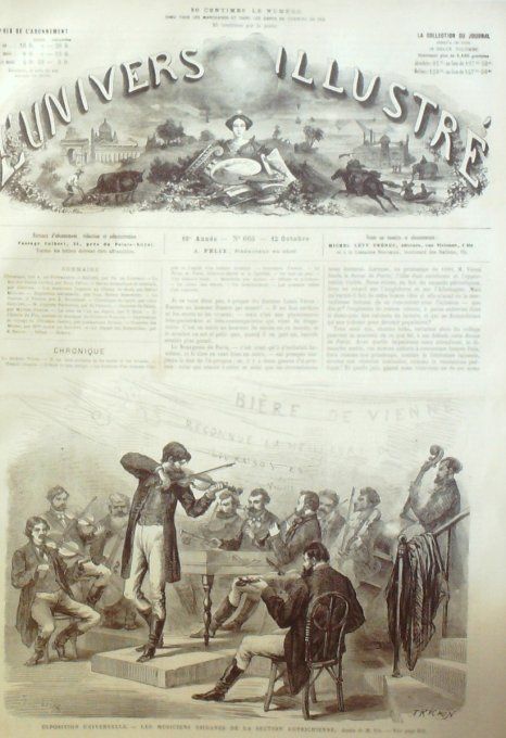L'Univers illustré 1867 # 665 Autriche Vienne Australie Queensland Japon St-Sylvestre   