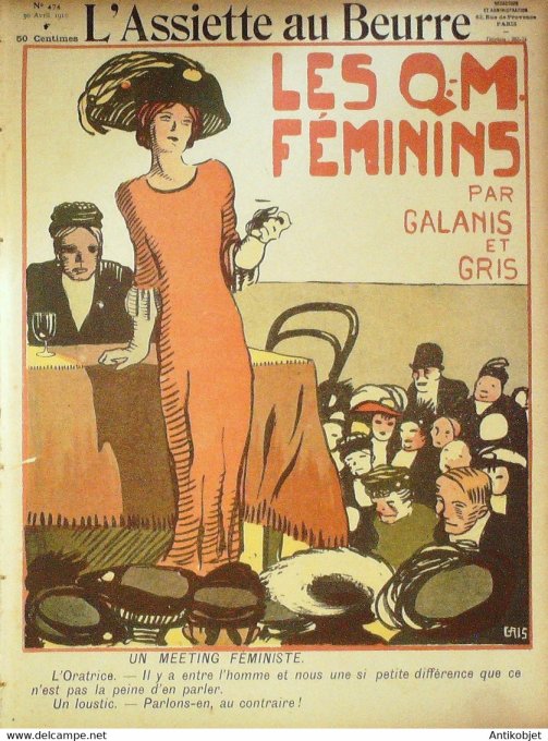 L'Assiette au beurre 1910 n°474 Les Q-M Féminins Galanis Gris