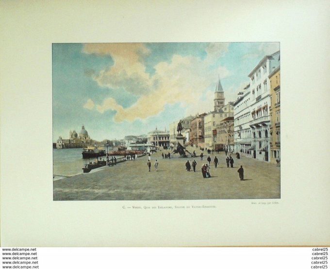 Italie VENISE quai des esclavons Victor EMMANUEL