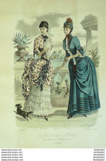 Gravure Mode Salon 1883 #  662 (Old Fashion plate)