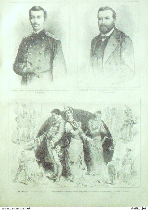 Le Monde illustré 1877 n°1074 Inde Bellary Madras Bulgarie Tcherkes St-Odile 67