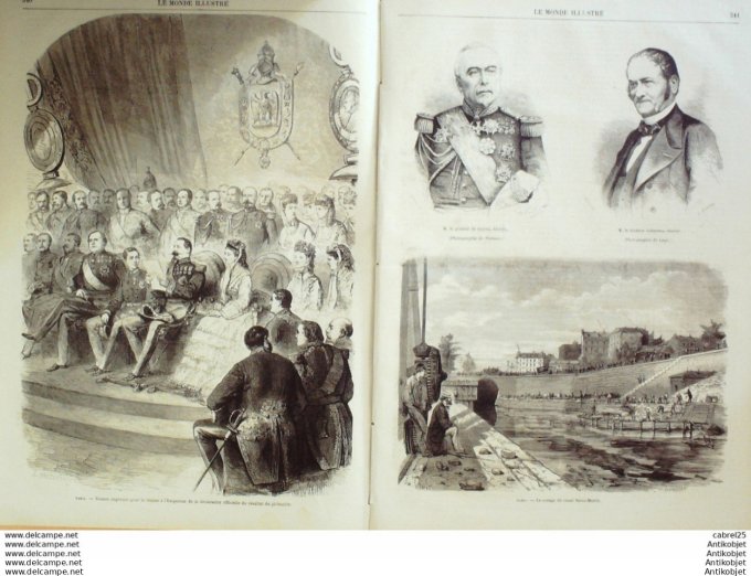 Le Monde illustré 1870 n°685 Lude (72) Belgique Bruxelles Neuilly (92) Portugal  Canal St Martin