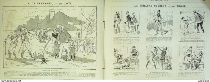 La Caricature 1886 #328 Armée Belge Caran d'Ache Joséphine Sorel Loys Trock