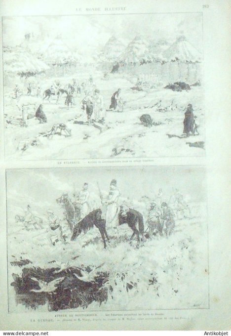 Le Monde illustré 1877 n°1074 Inde Bellary Madras Bulgarie Tcherkes St-Odile 67