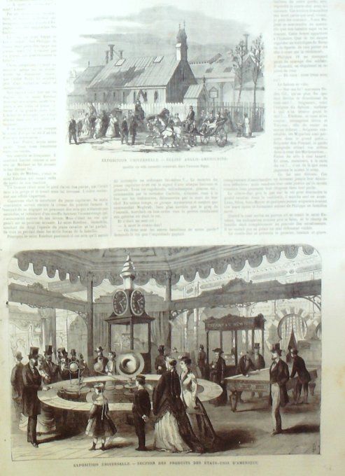 L'Univers illustré 1867 # 666 Chine Tartare types Algérie Tunis Londres Tattersall Cherchell 
