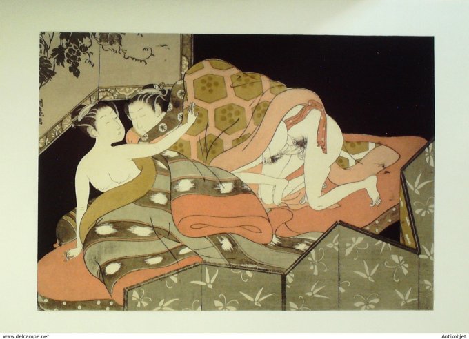 Estampe Japonaise scène érotique (Isoda Koryusai 1764-1788)