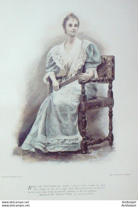 La Mode pratique 1893 # 17 Robe de foulard