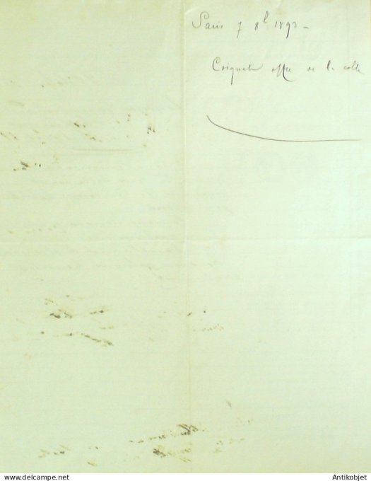 Lettre Ciale Coignet Cie (produits chimiques) 1893 à Paris 9