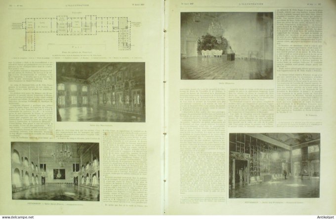 L'illustration 1897 n°2844 Russie Krasnoié-Sélo Péterhof St-Pétersbourg