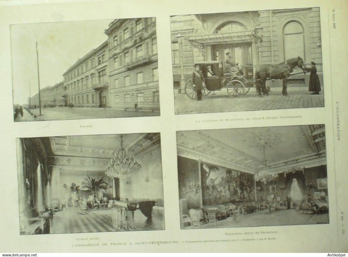 L'illustration 1897 n°2844 Russie Krasnoié-Sélo Péterhof St-Pétersbourg