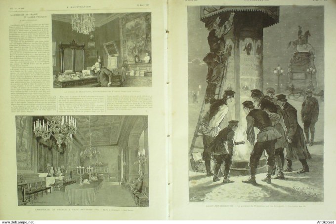 L'illustration 1897 n°2844 Russie Krasnoié-Sélo Péterhof St-Pétersbourg