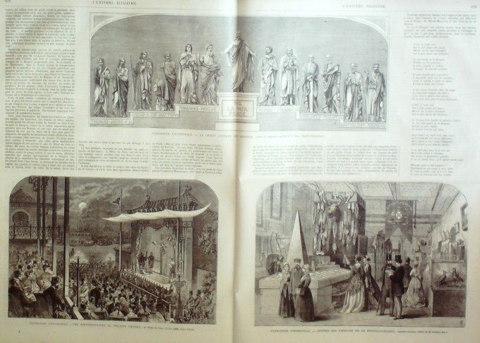 L'Univers illustré 1867 # 667 Chine Formose Italie Aquapendente Russie Nijni-Novogorod Inde Calpée
