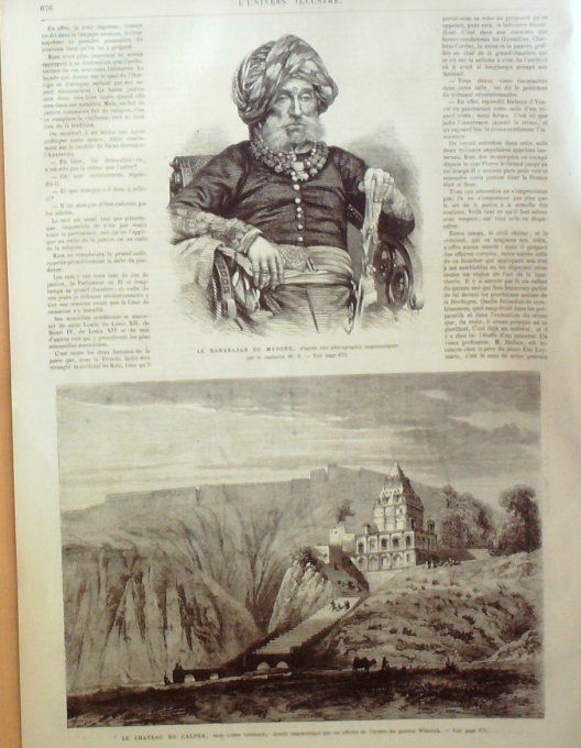 L'Univers illustré 1867 # 667 Chine Formose Italie Aquapendente Russie Nijni-Novogorod Inde Calpée