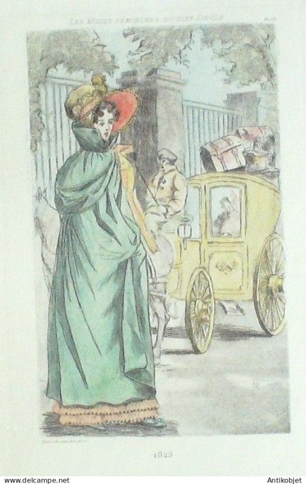 Gravure Mode Boutet (pointe seche aquarellee old Fashion plate) Pl 25-1902