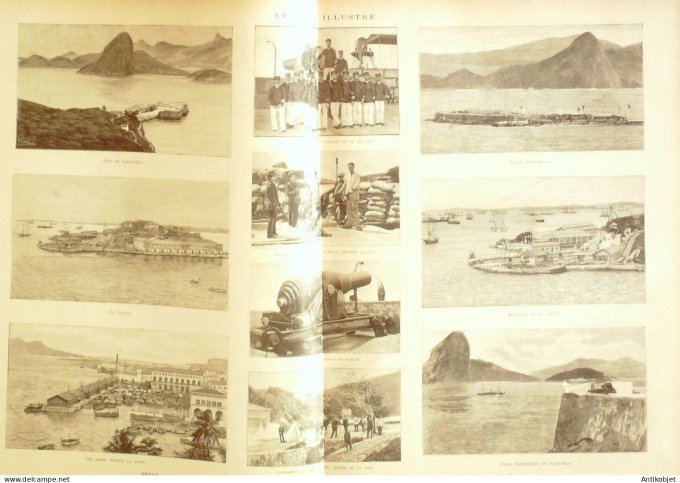 Le Monde illustré 1894 n°1926 Brésil Rio-de-Janeiro Maroc Kob-Souera Mouley-Hassan vélocipédie