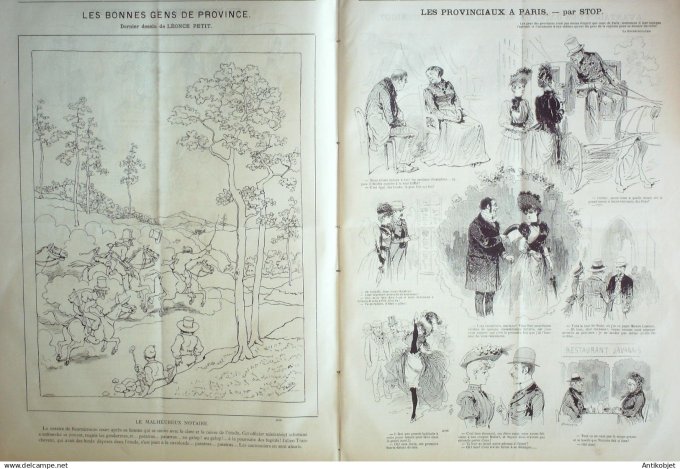 Le Journal Amusant 1889 # 1727 Bicyclomanie Aristocratique par Luc