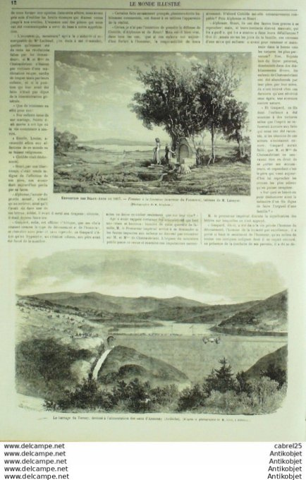 Le Monde illustré 1867 n°534 Hongrie Pesth Empereur D'autriche Annonay (07) Ternay (69)