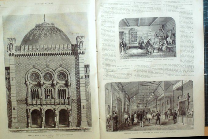 L'Univers illustré 1867 # 668 Autriche Vienne Chine maison de thé Grèce Canada Balmoral