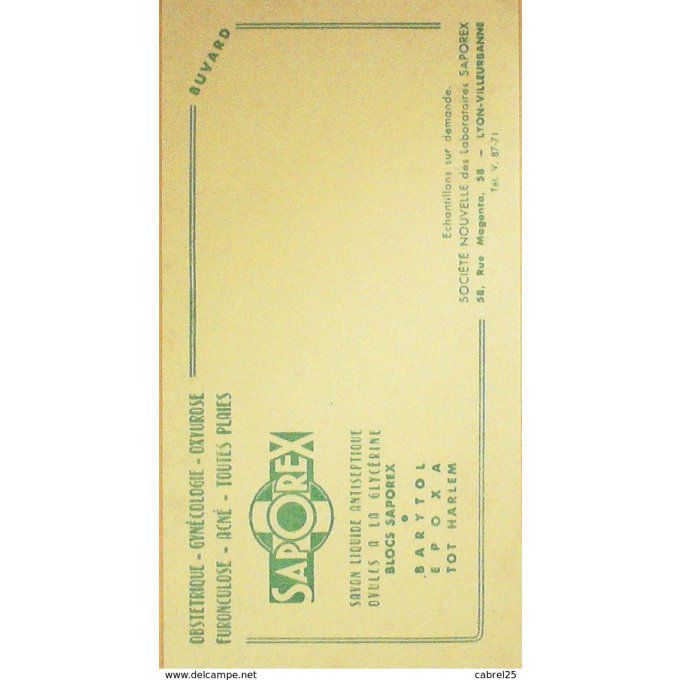 Buvard SAPOREX Pharmacie