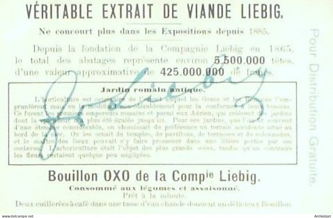 Chromo Liebig Sang  852 Jardins I (1906)