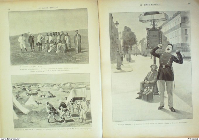 Le Monde illustré 1895 n°2010 Villeneuve-l'Etang (78) Louis Pasteur Toulouse (31) Madagascar Marolol