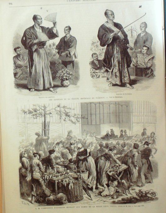 L'Univers illustré 1867 # 669 Pierrefonds (60) Jerusalem Ethiopie Tolède Japon Taïkoun Egypte 