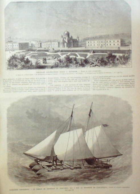 L'Univers illustré 1867 # 669 Pierrefonds (60) Jerusalem Ethiopie Tolède Japon Taïkoun Egypte 