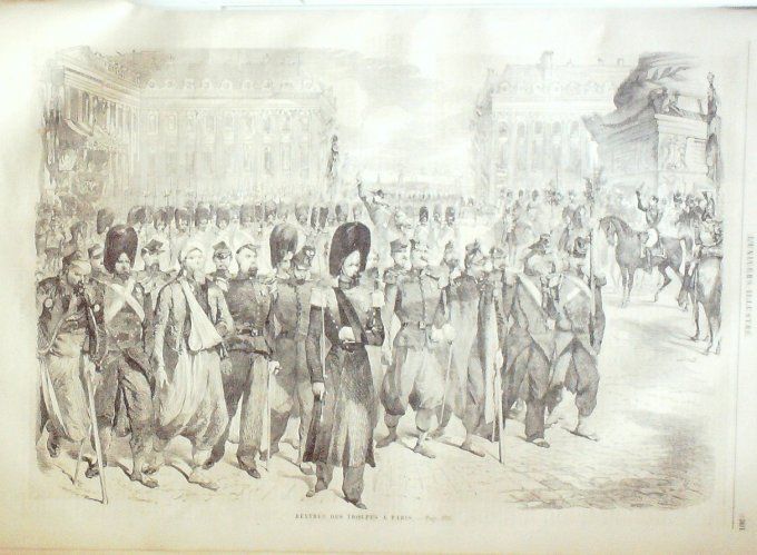 L'Univers illustré 1859 #  66 Marseille (13) troupes françaises Diaz de la Pena