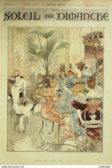 Soleil du Dimanche 1894 n° 8 Fournery carnaval Edouard Pailleron Mousquetaires