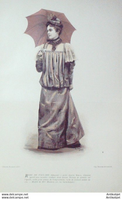 La Mode pratique 1893 # 18 Robe de foulard