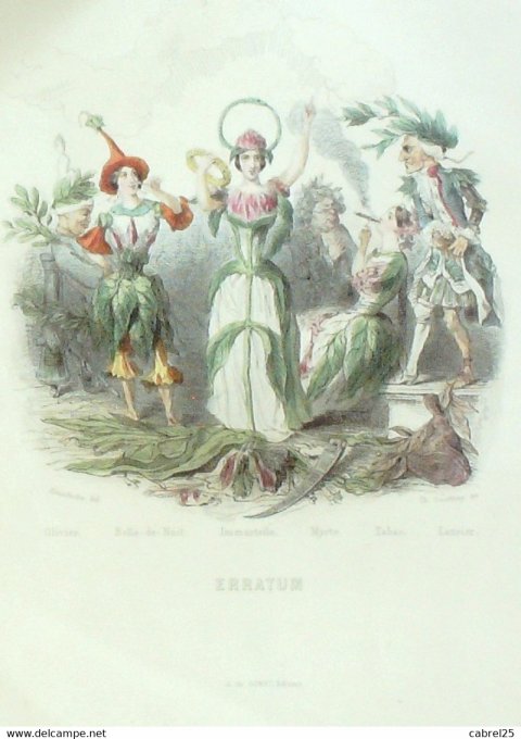 Grandville "Les Fleurs Animées" Perce-Neige 1847 -