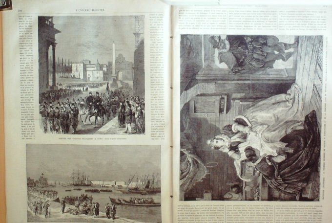 L'Univers illustré 1867 # 670 Siam Cérémonie Italie Civita-Vecchia Tivoli Belgique  MunichTervueren 