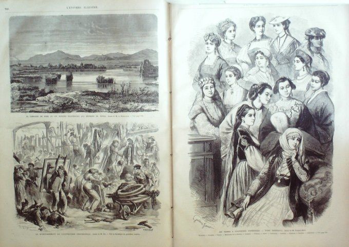 L'Univers illustré 1867 # 670 Siam Cérémonie Italie Civita-Vecchia Tivoli Belgique  MunichTervueren 