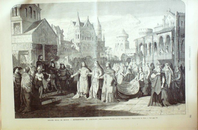L'Univers illustré 1867 # 670 Siam Cérémonie Italie Civita-Vecchia Tivoli Belgique  MunichTervueren 