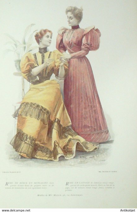 La Mode pratique 1894 # 13 Robes Bergaline et lainage