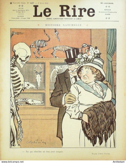 Le Rire 1911-04- 8 # 427 Journal humoristique Ed.Originale L'Adultere