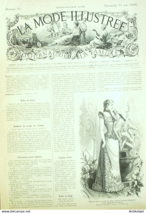 Mode illustree 1891 Lot de 10 journaux